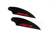 ZHT-105R ZEAL Carbon Fiber Tail Blades 105mm (Red)