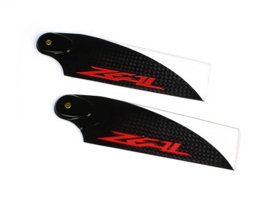ZHT-115R ZEAL Carbon Fiber Tail Blades 115mm (Red) 