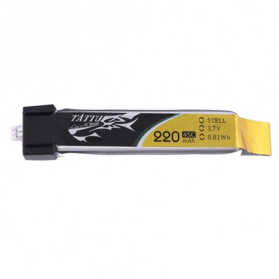 Tattu 220mAh 3.7V 45C 1S1P Lipo Battery Pack with Eflite Plug (1 pcs/pack) 
