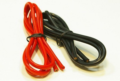 Силовой кабель 18AWG (красный и черный) - 1 метр каждого цвета 