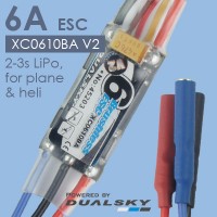Регулятор для б/к двигателей Dualsky XC0610BA V2, ESC 6A, 2-3s LiPo, for plane & heli