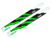 ZHM-NRG360G ZEAL Energy Carbon Fiber Main Blades 360mm (Green)