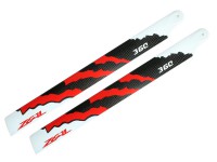 ZHM-NRG360R ZEAL Energy Carbon Fiber Main Blades 360mm (Red)