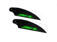 ZHT-062G ZEAL Carbon Fiber Tail Blades 62mm (Green)