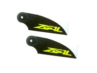 ZHT-070Y ZEAL Carbon Fiber Tail Blades 70mm (Yellow) - Goblin 380