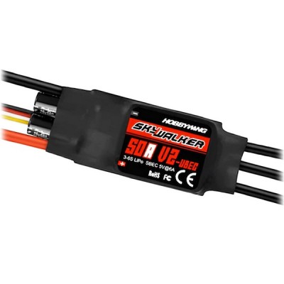 Регулятор для б/к двигателей HobbyWing SkyWalker 50A 6S V2 