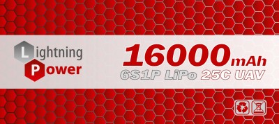 Lightning Power 6S 16000mAh 25C UAV 